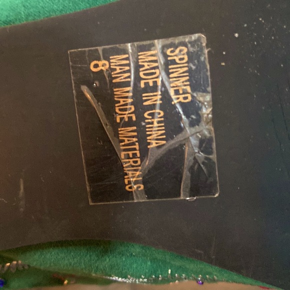 TWO LIPS Shoes BALLEY STYLE Flats with Straps Size 8 Green with Sparkle SO CUTE - Picture 8 of 8